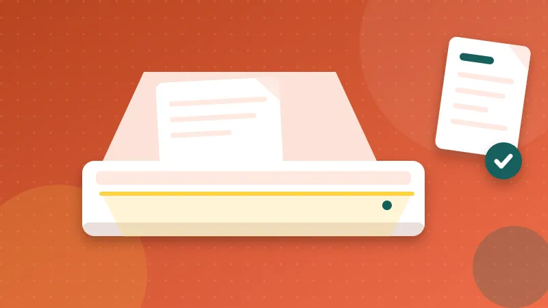 A flatbed scanner producing a clean scanned PDF page