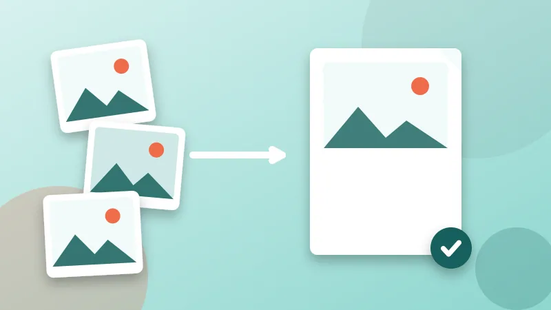 Photos being converted into a single PDF page