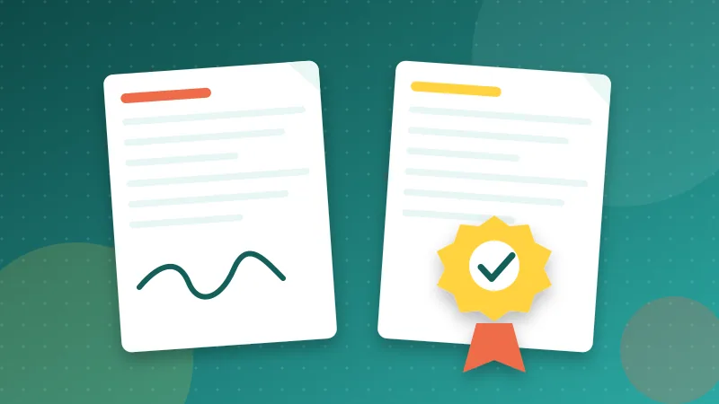 A handwritten signature beside a certified digital signature seal