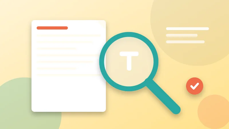 A magnifying glass revealing text inside a PDF page